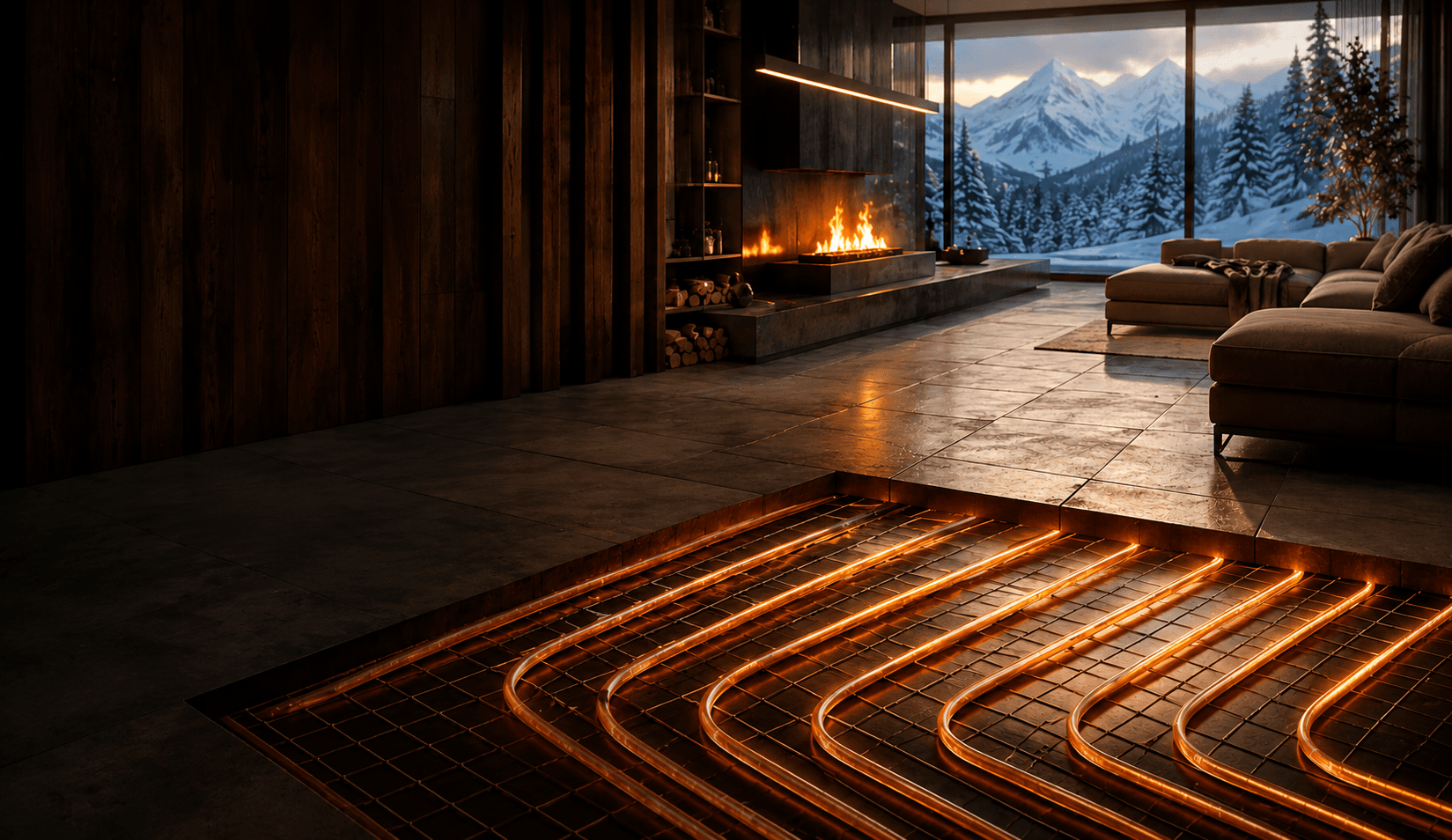 Electric hamam and underfloor heating installation in a Kashmir home by The Heating Store
